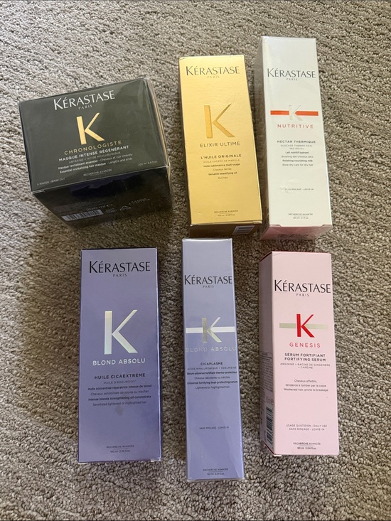 Kerastase Other - Kerastase Hair Products - blow-dry care, strengthening oil, heat protectant